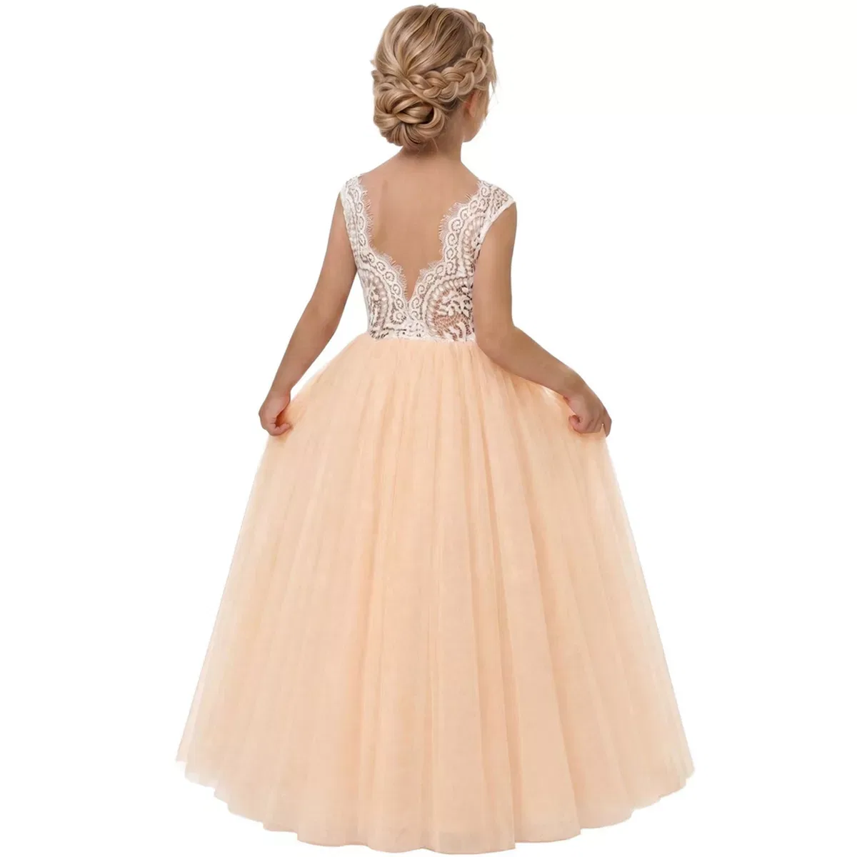 Детское платье для девочек без рукавов Peony Lace 2bunnies, Champagne