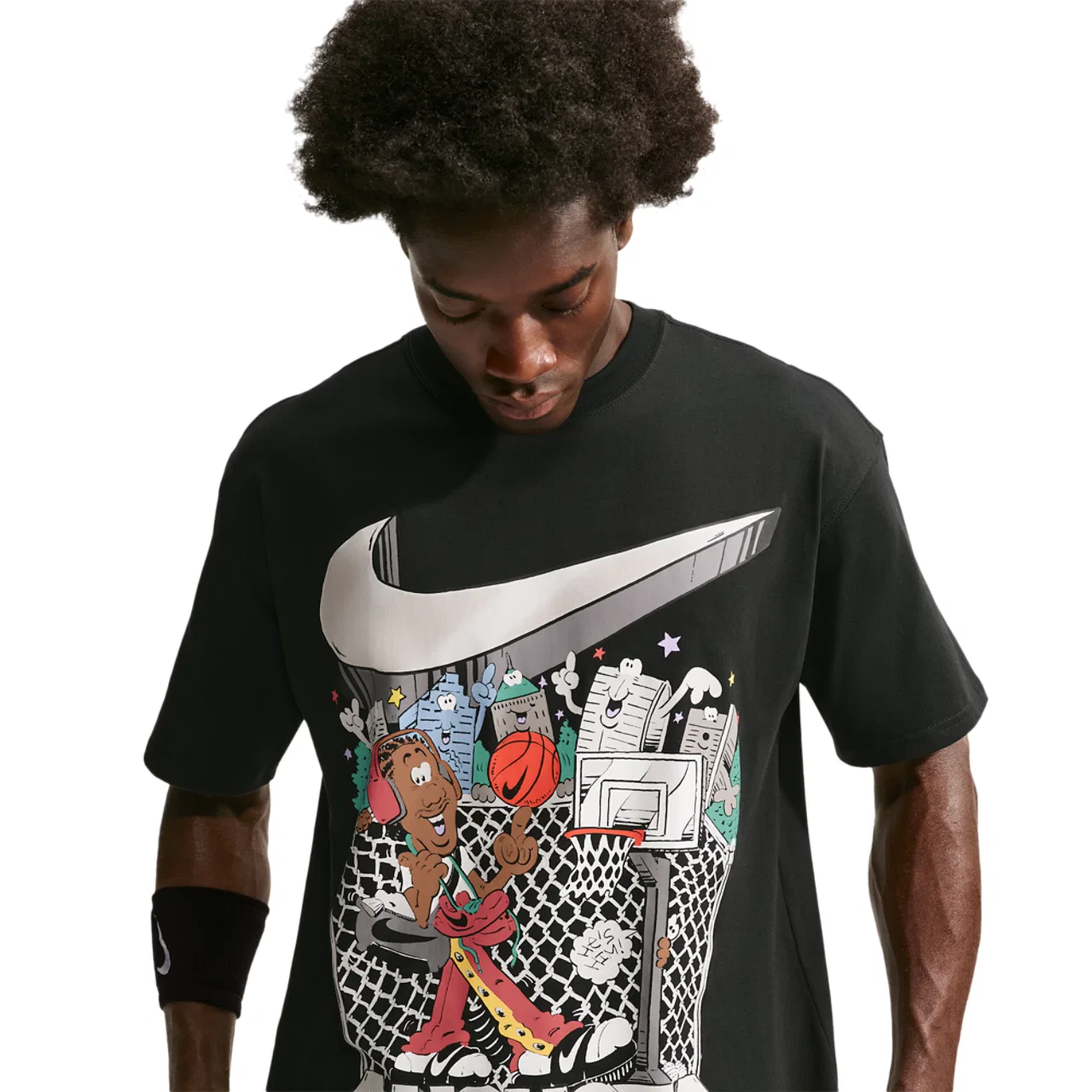 Мужская футболка из хлопка средней плотности Loose Artist Nike, черный