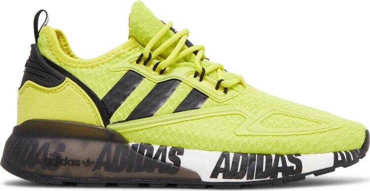 

Кроссовки Adidas ZX 2K Boost J 'Bold Logo Graphic - Acid Yellow', желтый