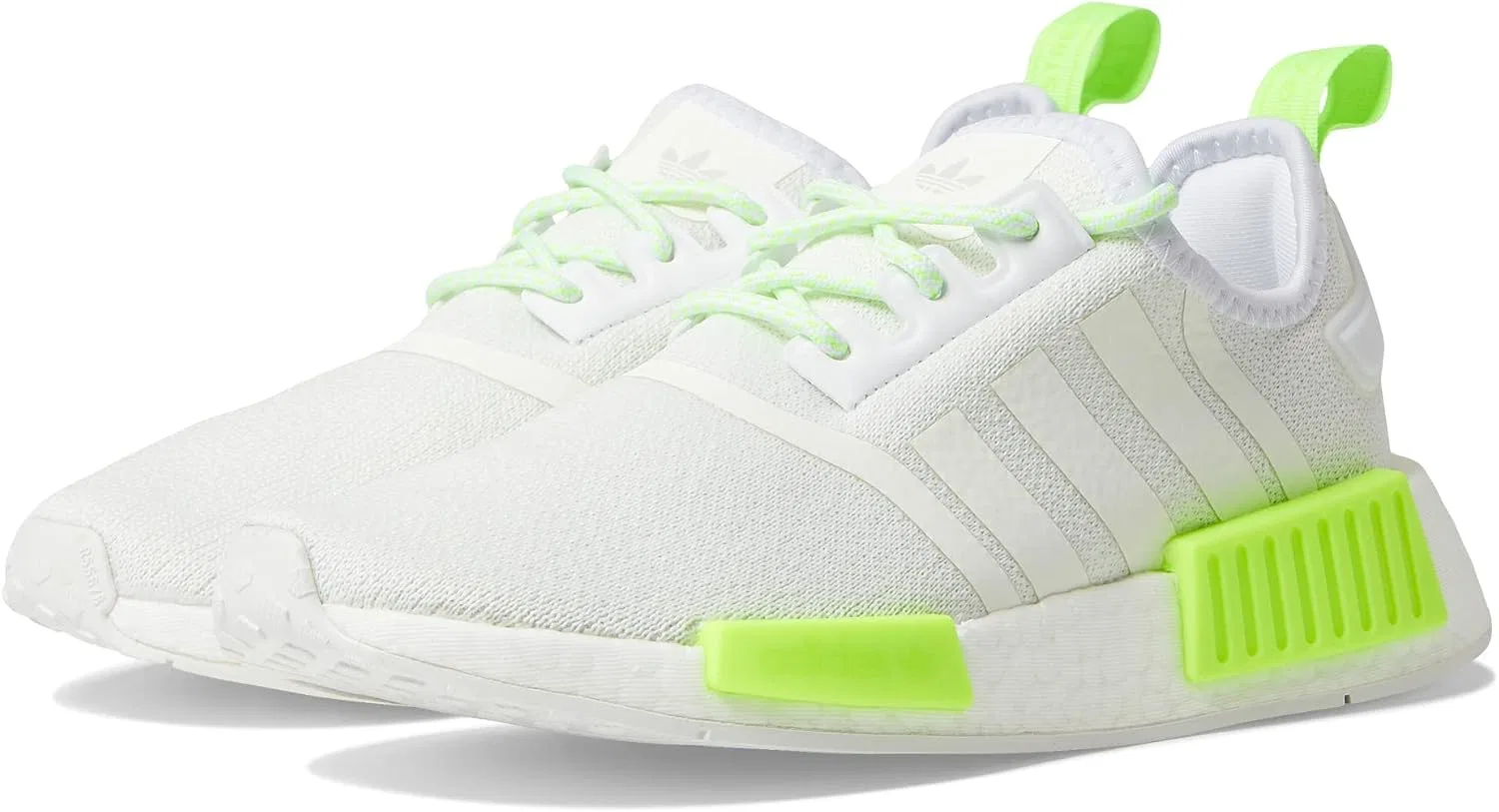 Детские кроссовки для мальчиков NMD_R1 J adidas Originals, Crystal White/Cloud White/Signal Gre