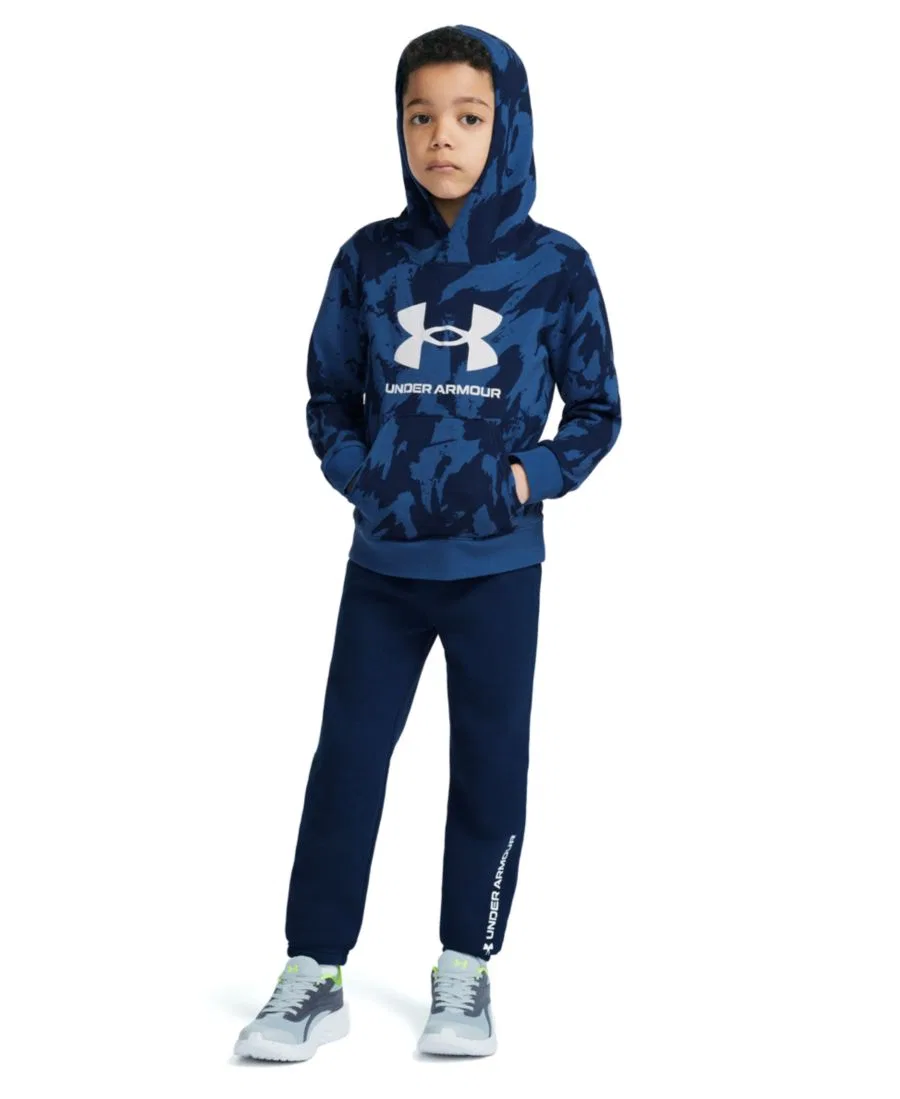 Детский комплект из худи и брюк с принтом Under Armour, Blue Camo/Black — фото 2