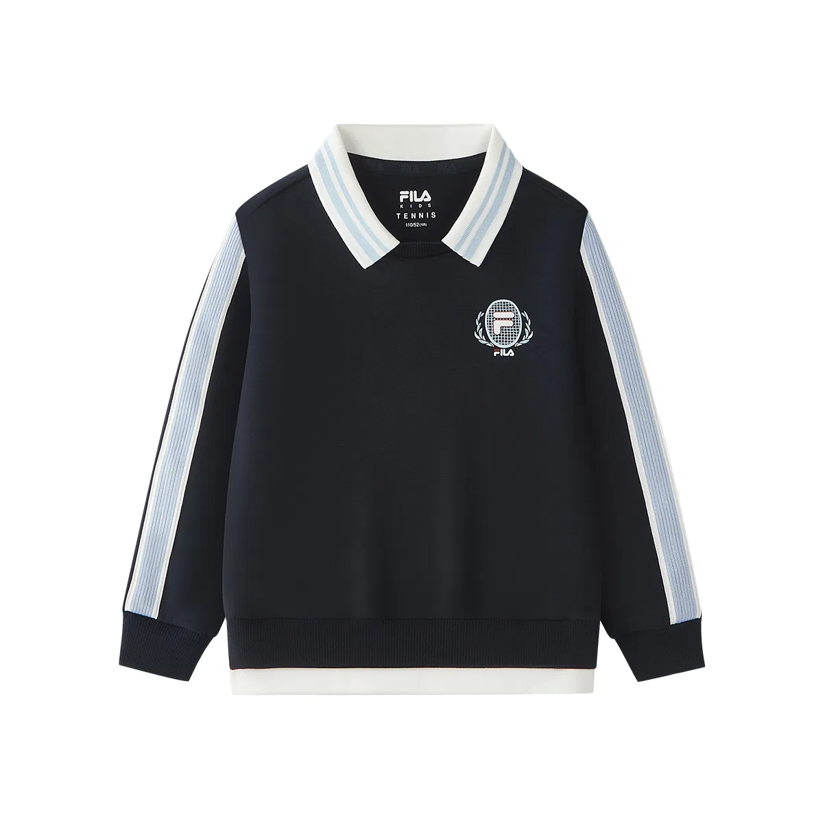 Детский свитшот с поло-воротником FILA KIDS, Royal Blue