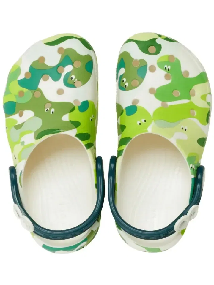 Шлепанцы для купания Slime Monsters Crocs, зеленый — фото 4