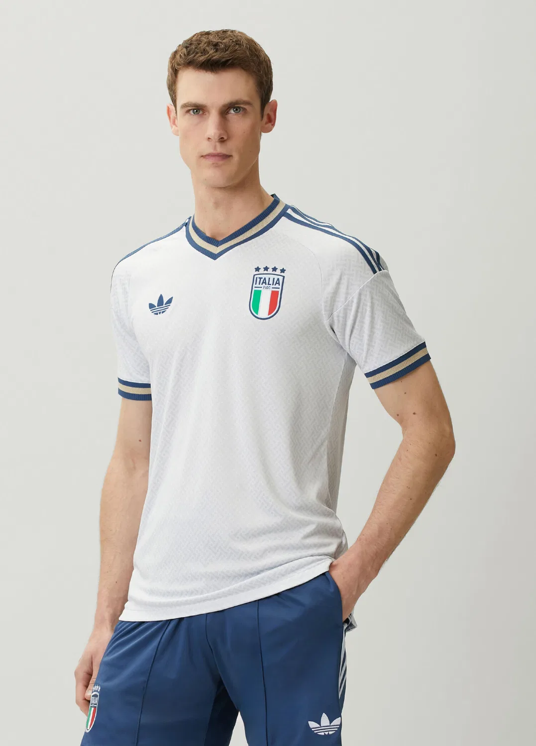 Свитшот Adidas İtalya 26 Authentic Deplasman Forması, Mavi