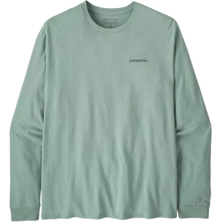 Мужская футболка с принтом Responsibili Tee Casting Logo Patagonia, Thin Ice