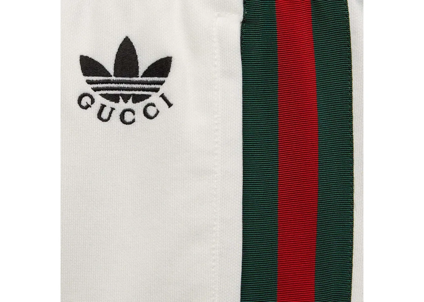 Женские спортивные штаны клеш с принтом Gucci x Adidas Flared Jogging Pants Gucci, White — фото 2
