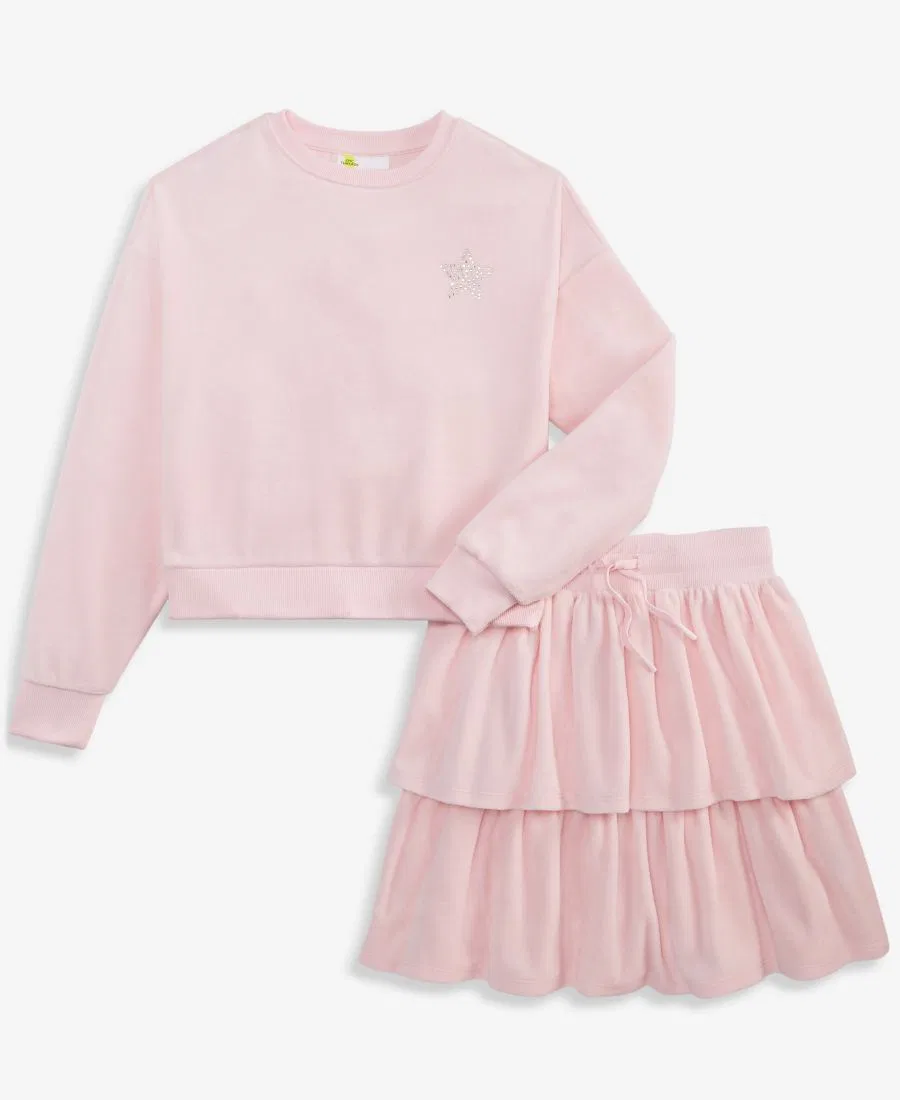 Комплект из свитшота и юбки с принтом звезды Epic Threads, Pink Polish
