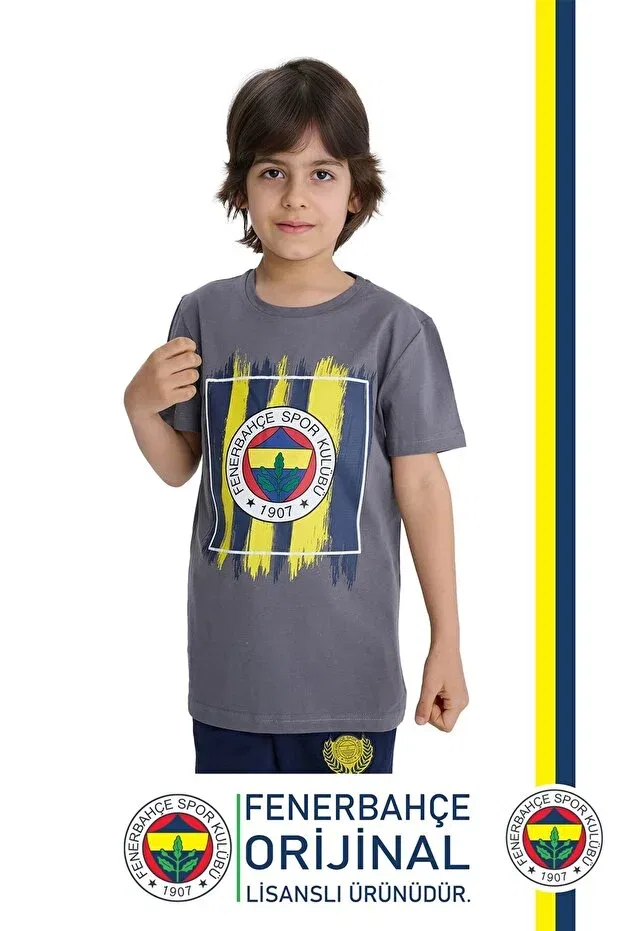 Детская футболка для девочек с принтом Fenerbahçe, Navy Blue — фото 2
