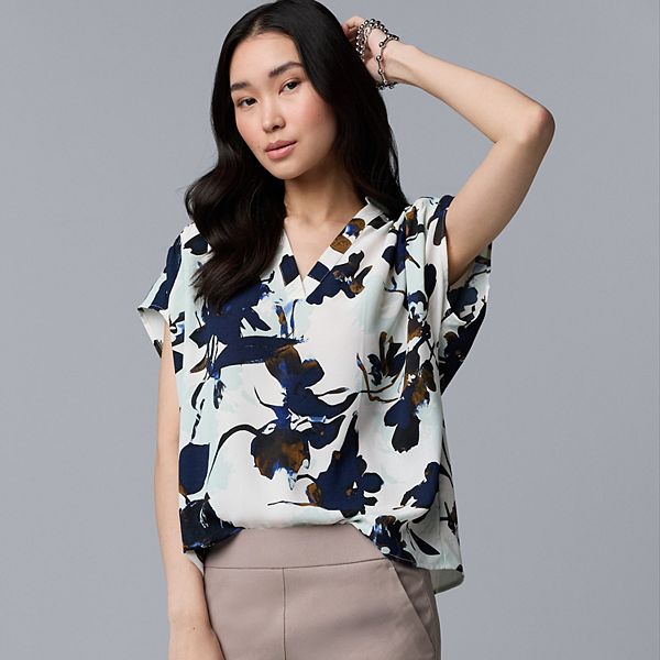 

Женская футболка с V-образным вырезом и коротким рукавом Simply Vera Vera Wang, Green Bl Multi Floral, Зеленый, Женская футболка с V-образным вырезом и коротким рукавом Simply Vera Vera Wang, Green Bl Multi Floral