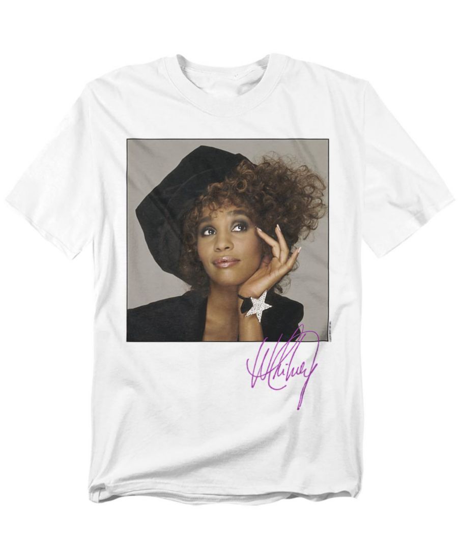 

Мужская футболка со звездой Whitney Houston, White, Белый, Мужская футболка со звездой Whitney Houston, White