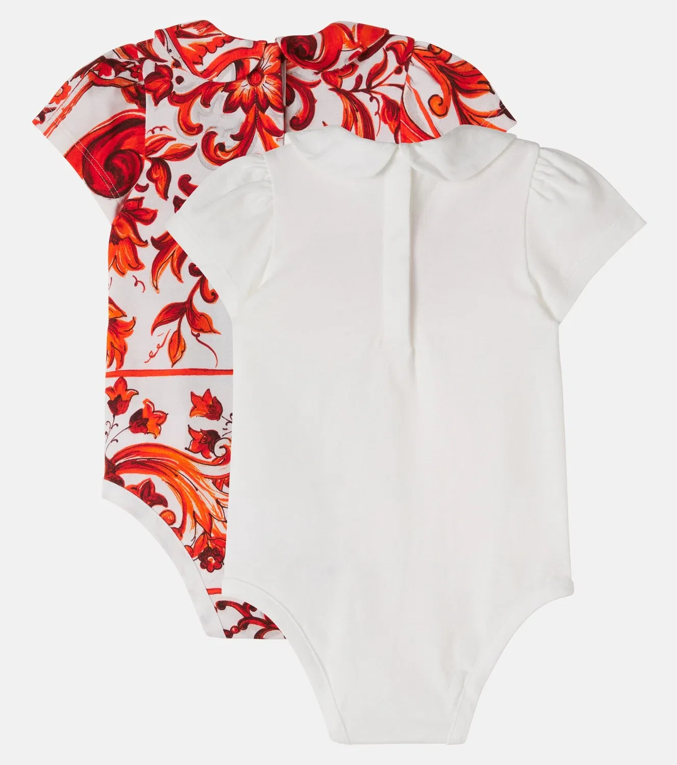 Комплект из 2 хлопковых боди Майолика Dolce&Gabbana Kids, оранжевый — фото 3