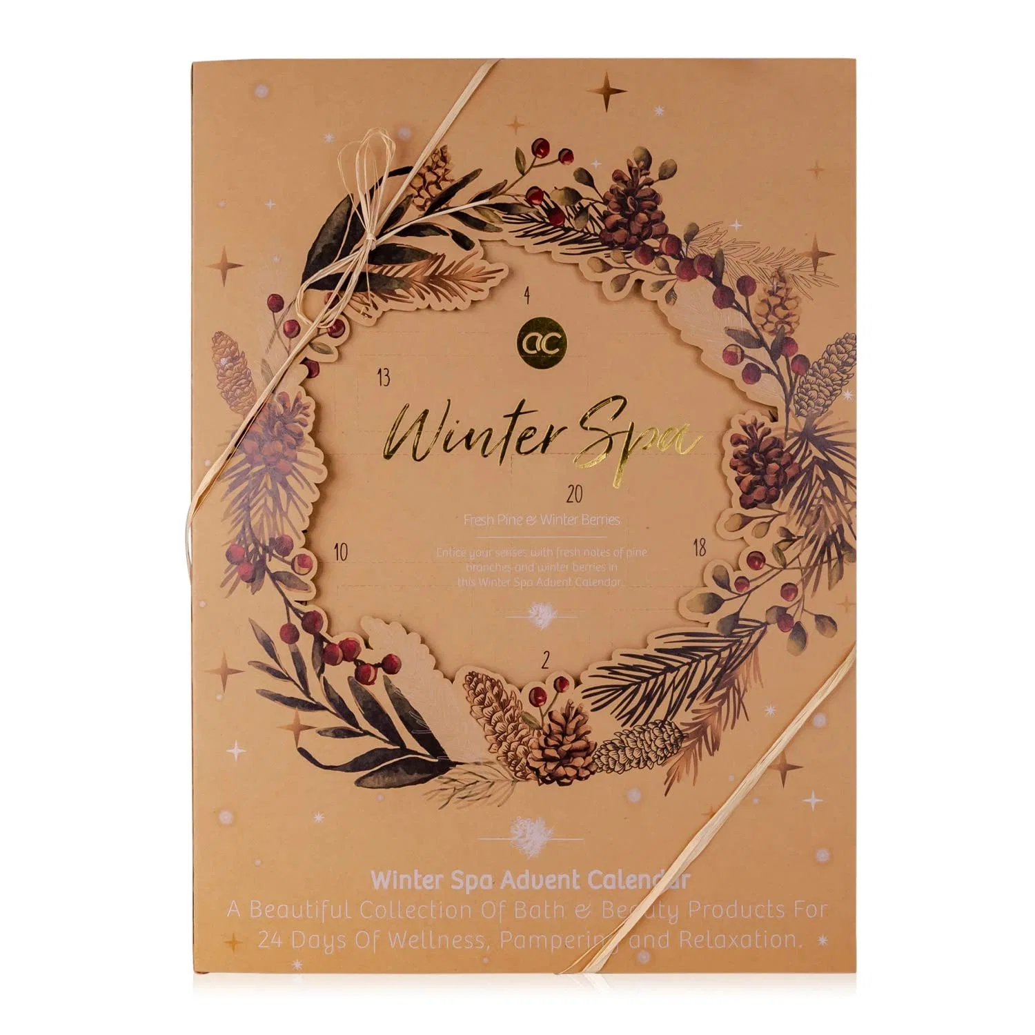 Набор косметики Advent Calendar Winter Spa, Fresh Pine & Winter Berries, 24 предмета, 20x15x5 см, Accentra GmbH