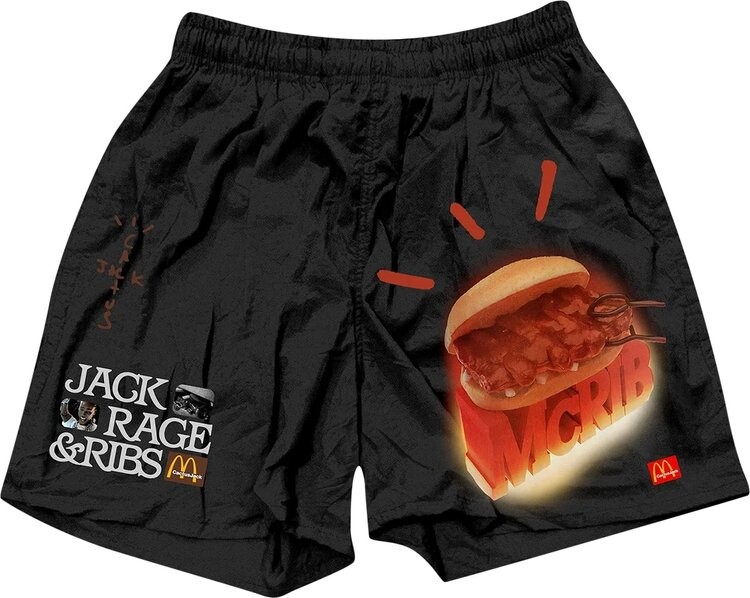 

Шорты Cactus Jack by Travis Scott x McDonald's McRib Shorts 'Black', черный