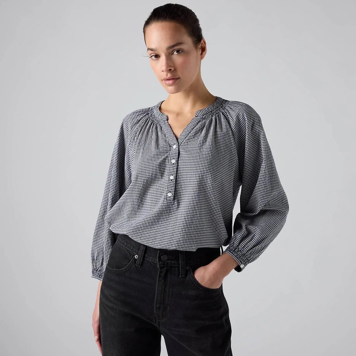 Блузка «Мечта» Levi's, Ceicil Even Micro Check Peacoat - Blue