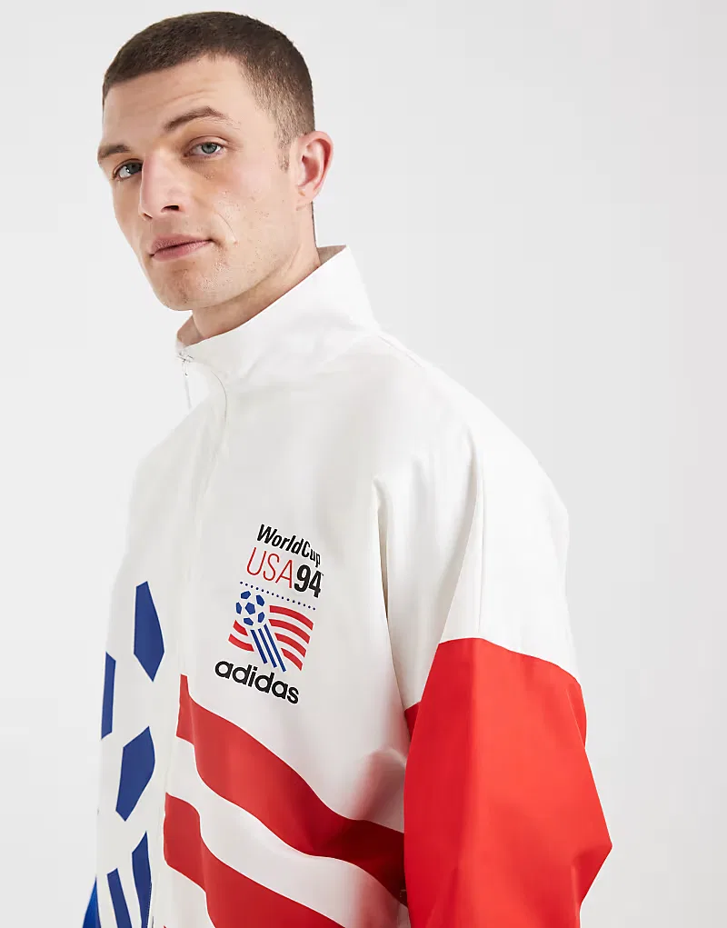 Куртка спортивная US 94 Adidas Originals, белый/красный/синий — фото 4