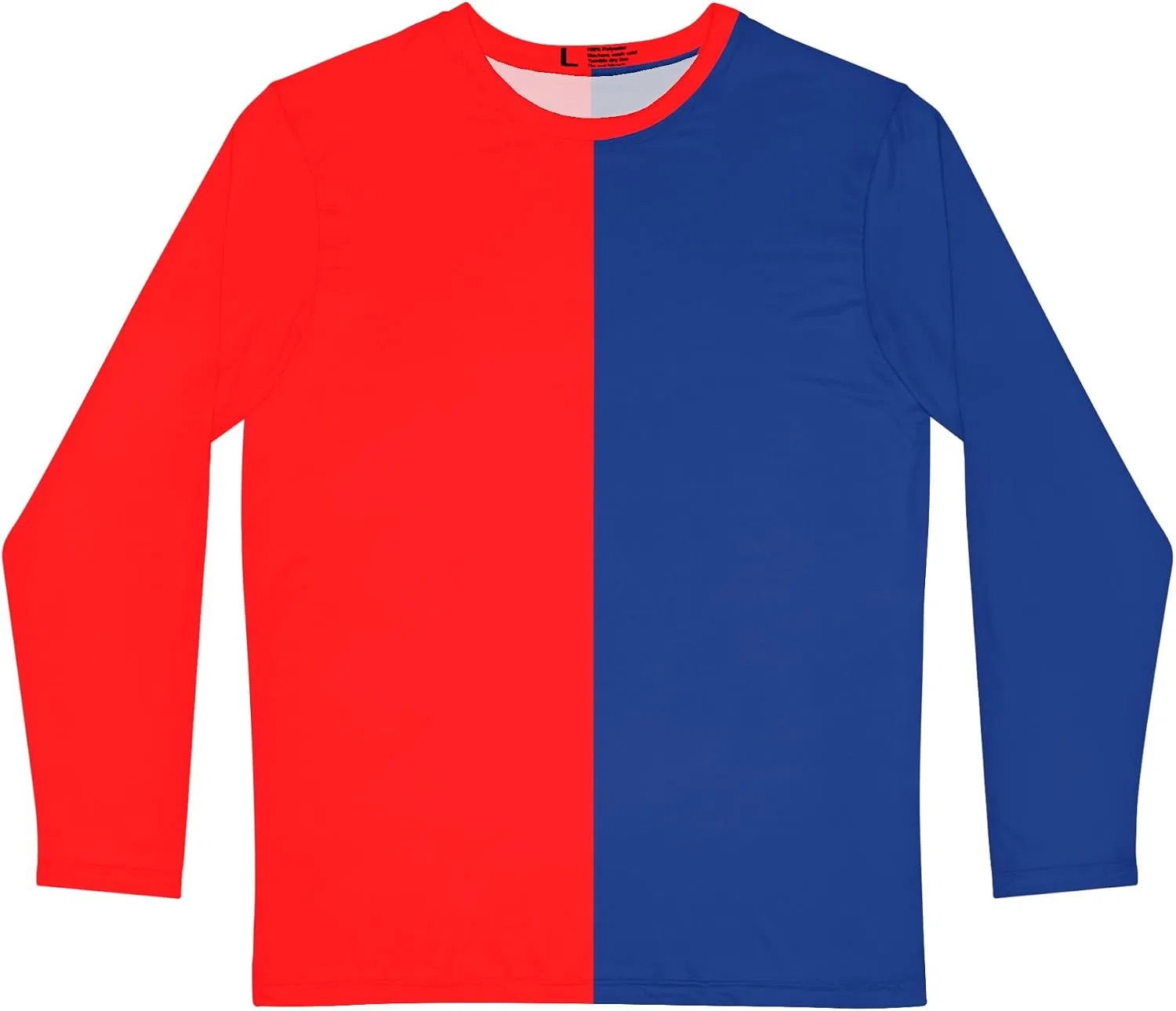 Мужская футболка с длинным рукавом Half Red Half Blue, Multicolor