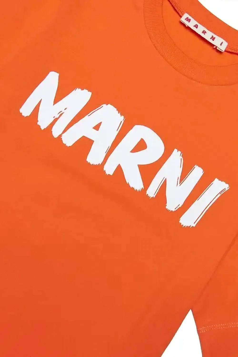 Детская футболка с принтом логотипа Marni, оранжевый — фото 3