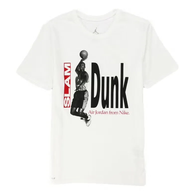 Футболка спортивная с принтом Air Jumpman Jordan, белая