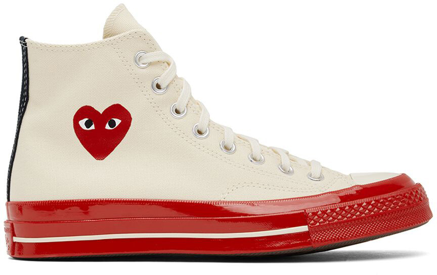 Бело-красные кроссовки Converse Edition Chuck 70 Comme des Garçons Play