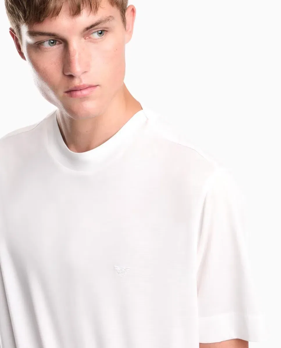 Мужская футболка с коротким рукавом с логотипом Emporio Armani, Blanco — фото 4