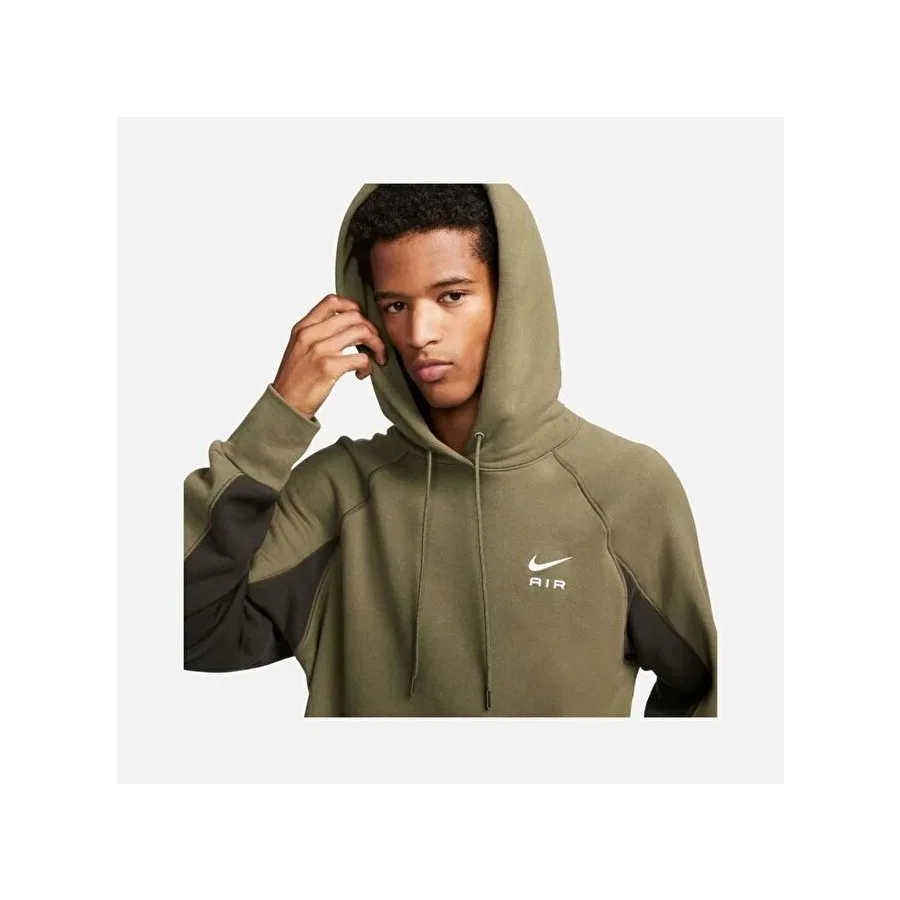 Свитшот мужской с капюшоном Sportswear Air French Terry Pullover Hoodie Nike, Зеленый — фото 3