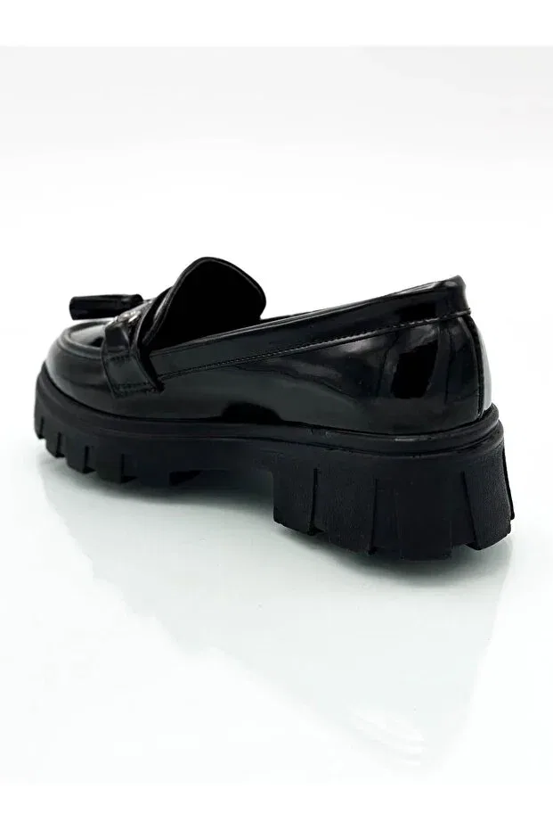Детские туфли для девочек без застежки Синтетическая кожа Sermoda, P Black Patent Leather — фото 3