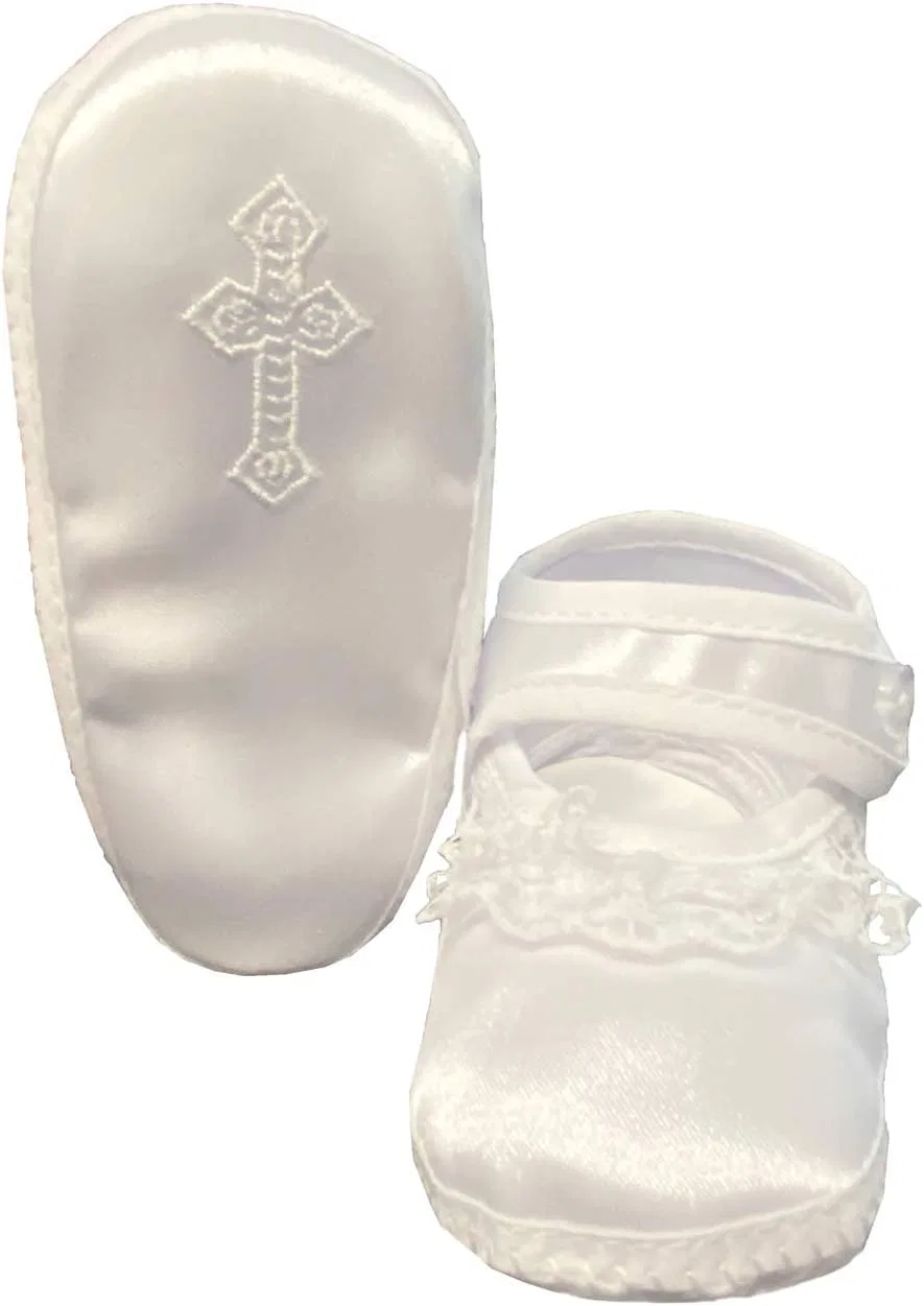 Детские туфли для девочек на крещение Mary Jane Pink Princess, White