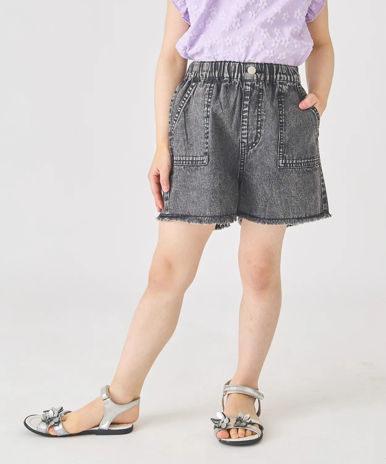Джинсовые шорты ever closet, 100% хлопок, чёрные