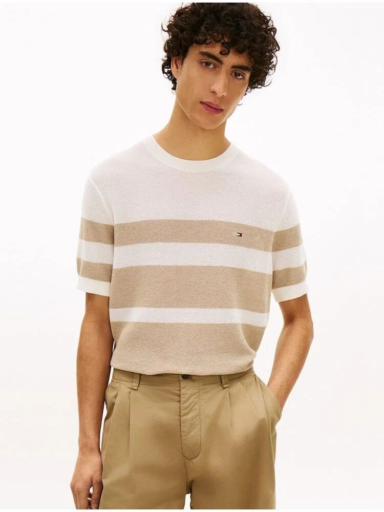 Свитер TOMMY HILFIGER с цветовой блокировкой, Yellow Ochre