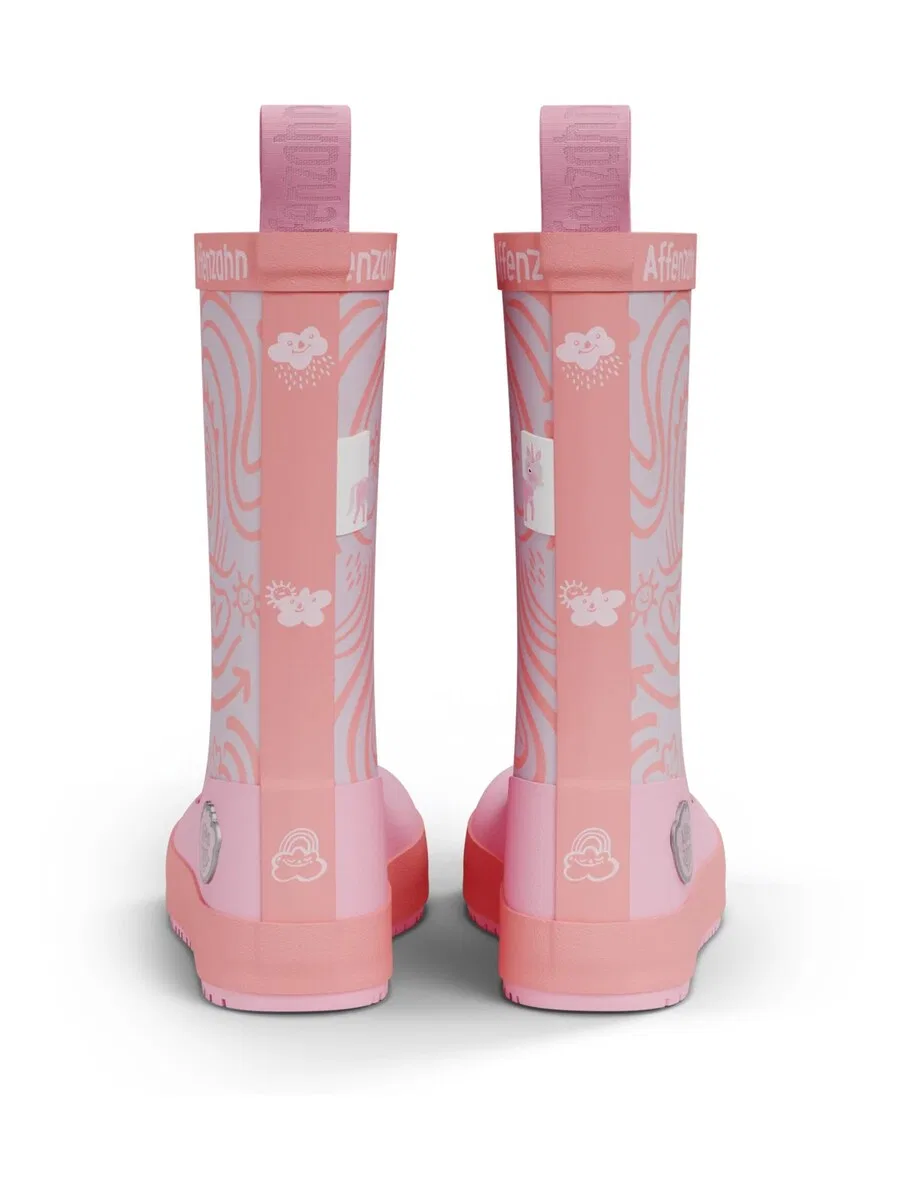Резиновые сапоги Affenzahn 'Gummistiefel Vegan Plashy' розового цвета — фото 3