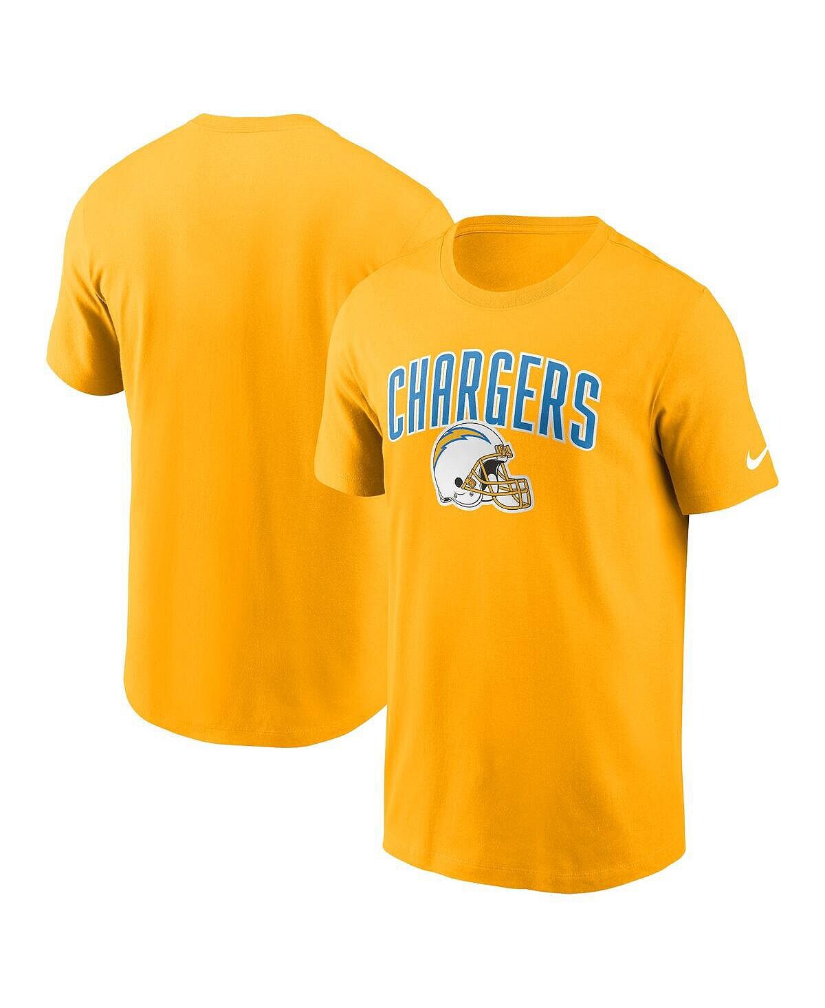 

Мужская золотая спортивная футболка los angeles chargers team Nike