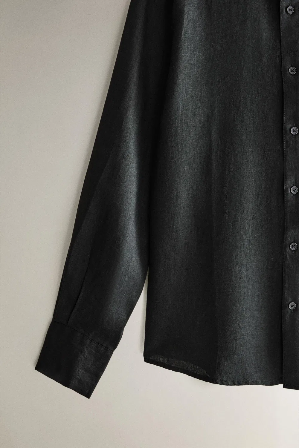 Льняная рубашка ZARA, Mid-grey — фото 3