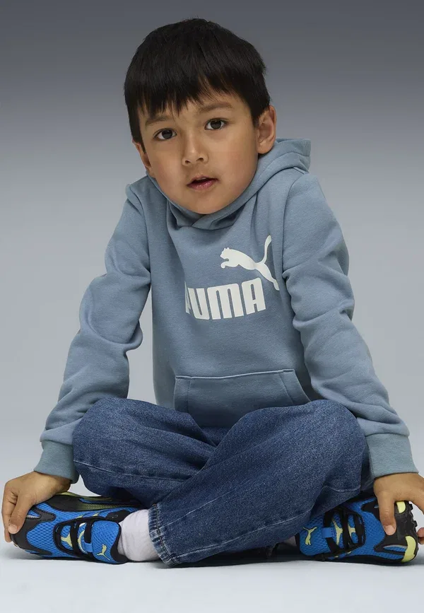 Худи с капюшоном из хлопка и полиэстера Ess no. 1 logo hoodie unisex Puma, Cool Blue, синий — фото 3