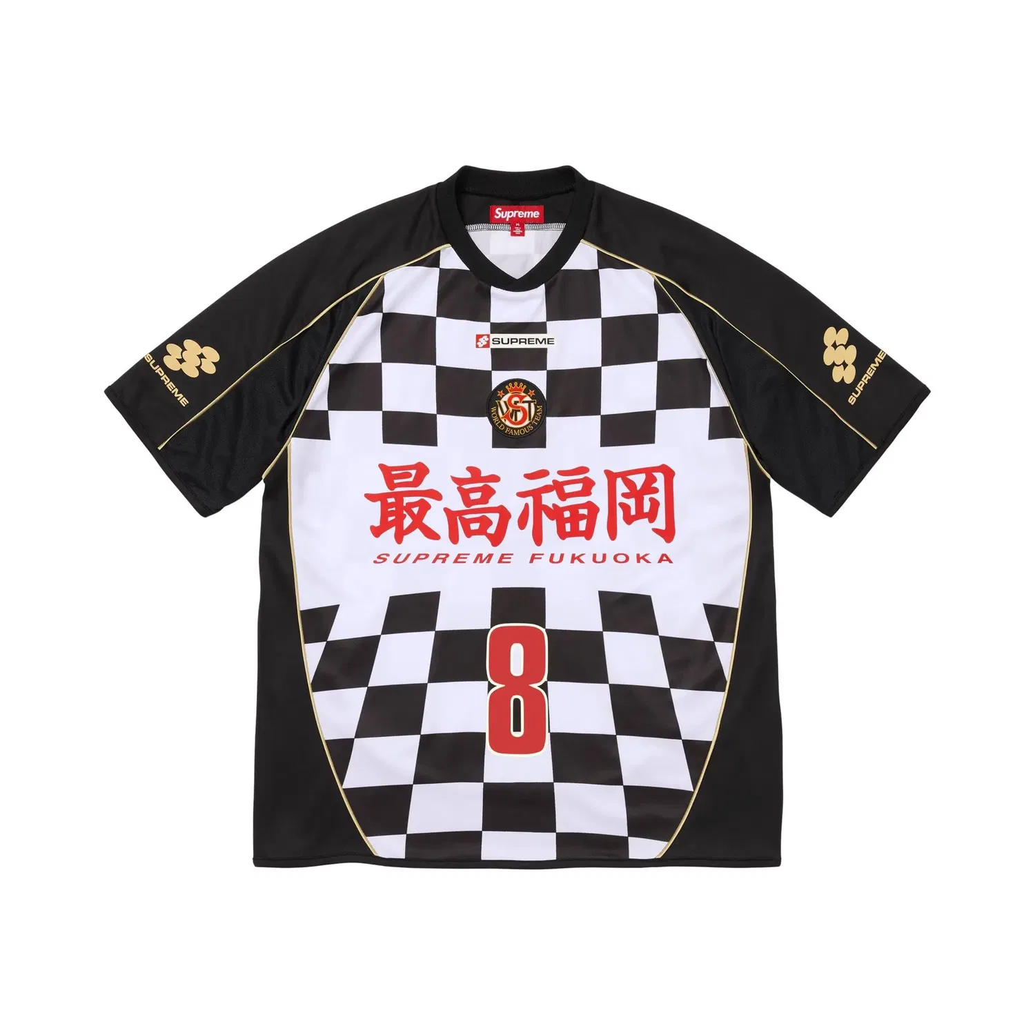 Футболка Supreme Checkerboard Jersey, черный