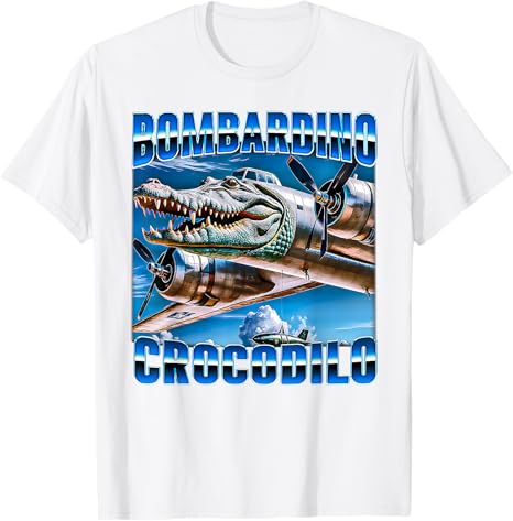 

Футболка Bombardino Crocodilo - Italian Brainrot, белый