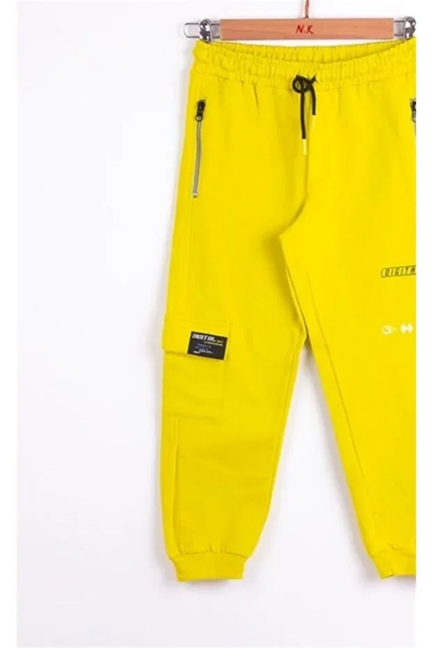 Детские спортивные штаны для мальчиков хлопковые Nk, Yellow — фото 3