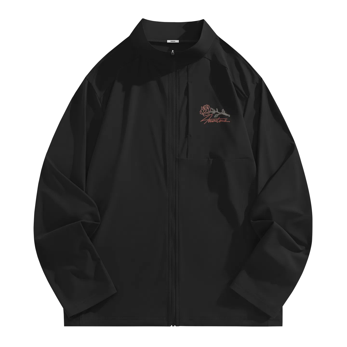 Детская солнцезащитная одежда Cool and Quick-Drying MINISO, Black English Rose Chest Logo