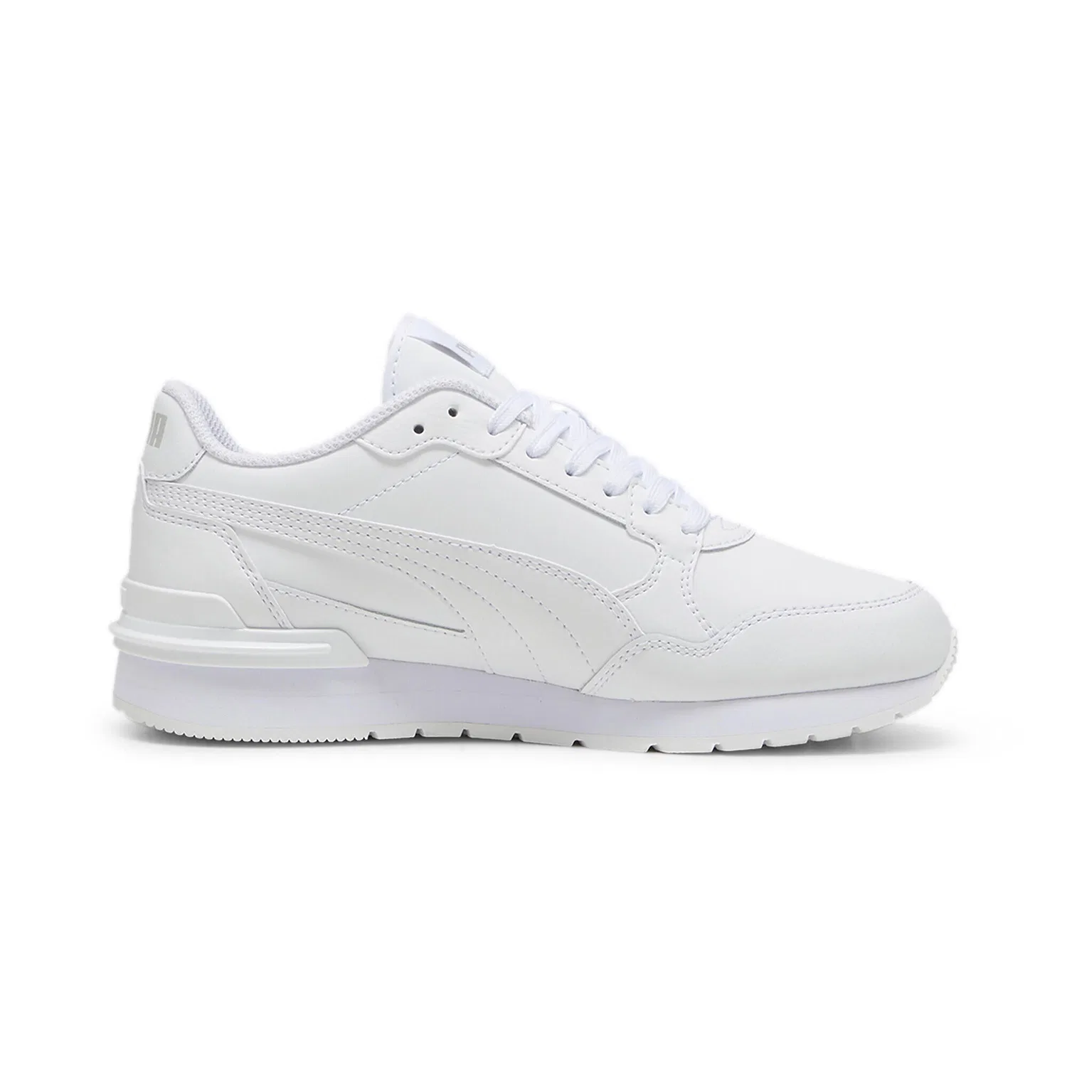 Детские кроссовки с кожаным верхом ST Runner Puma, Weiss — фото 4