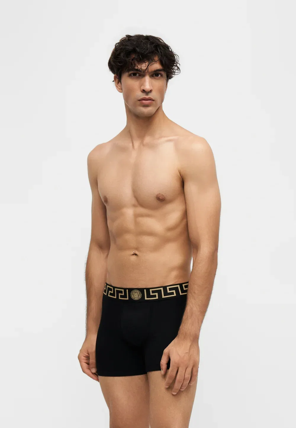 Длинные трусы-плавки с логотипом Topeka - трусы Versace, Black