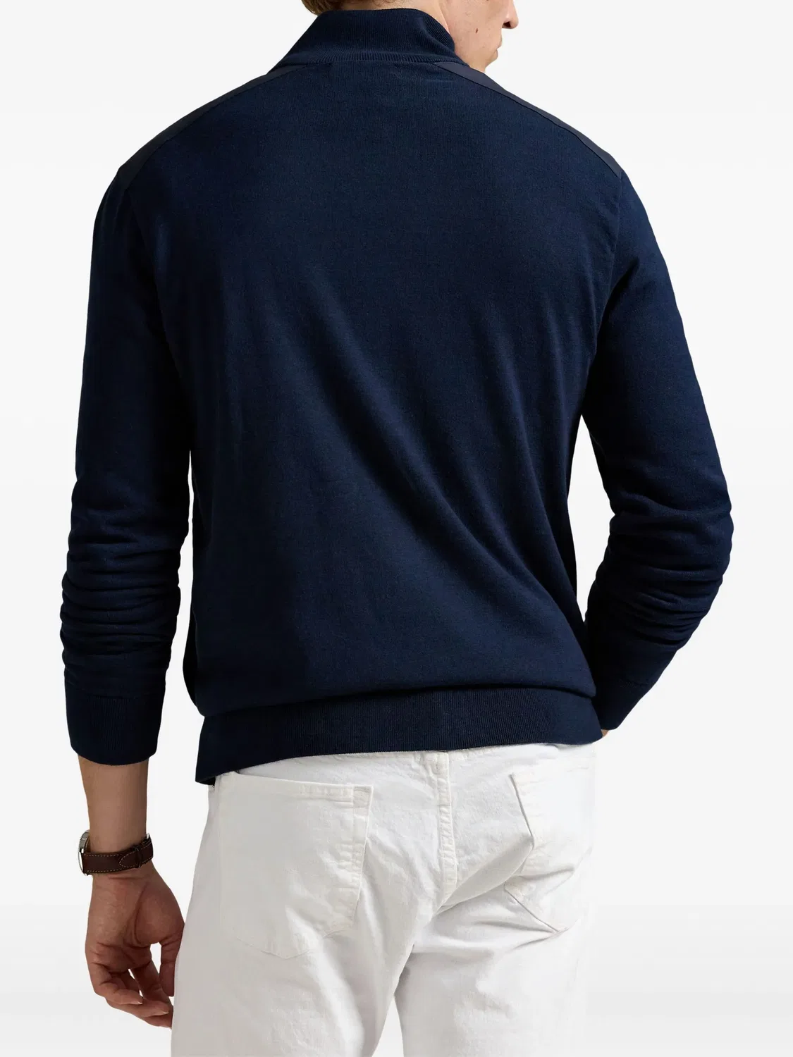 Кардиган с высоким воротником и молнией Polo Ralph Lauren, синий — фото 2