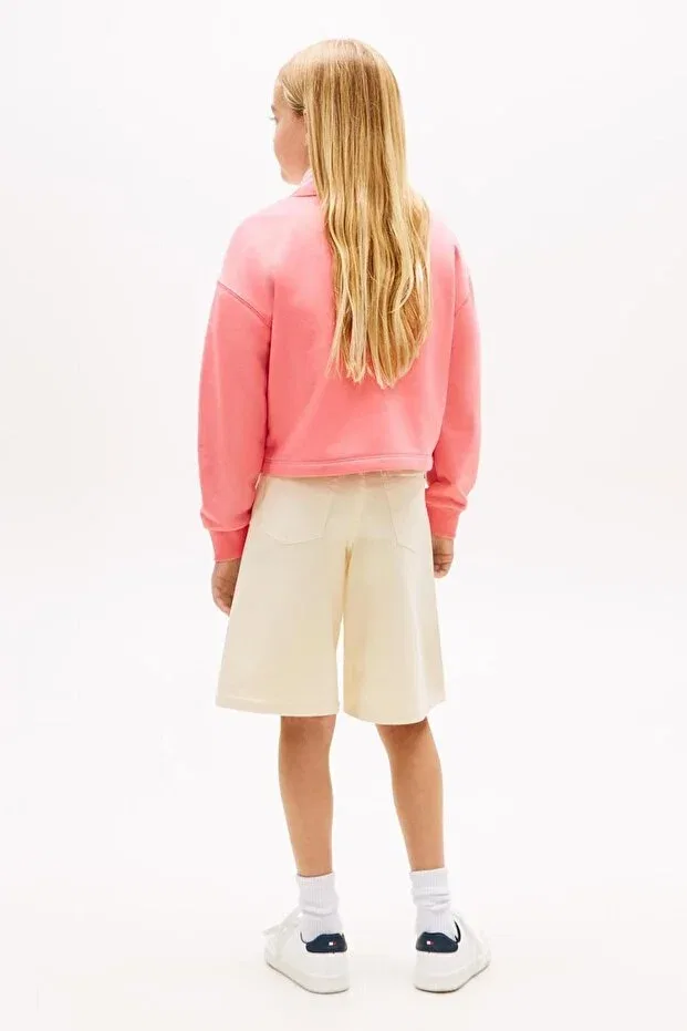 Детские свитшот для девочек с принтом Tommy Hilfiger, Pink — фото 4