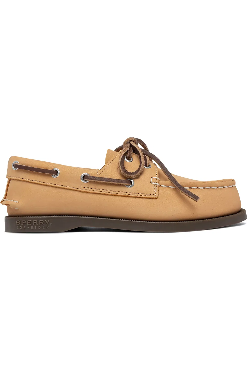 Детские туфли мокасины на шнуровке Authentic Original 2-Eye Sperry, Sahara — фото 2
