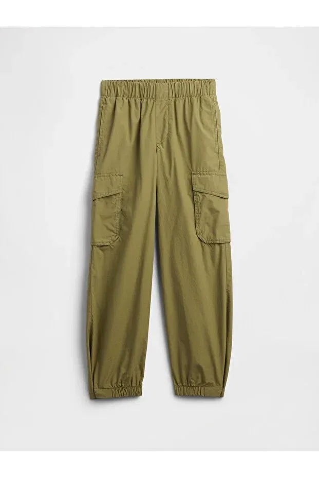 Детские брюки карго для мальчиков с эластичным манжетом Basics Gap, Green-001