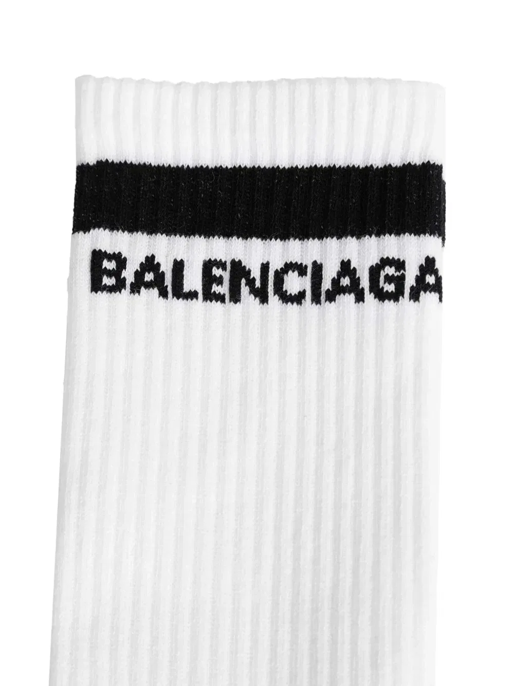 Вязаные носки с деталью-логотипом Balenciaga, белый — фото 2