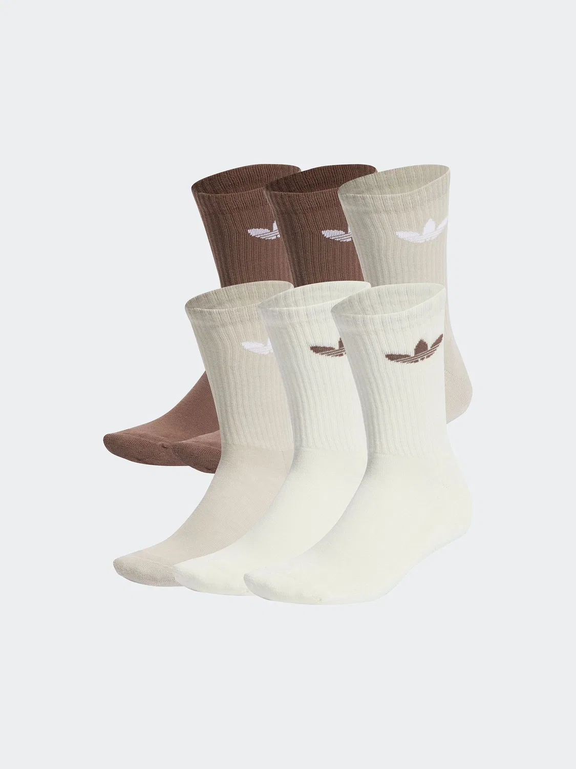 Носки adidas Originals Trefoil Crew, светло-коричневый