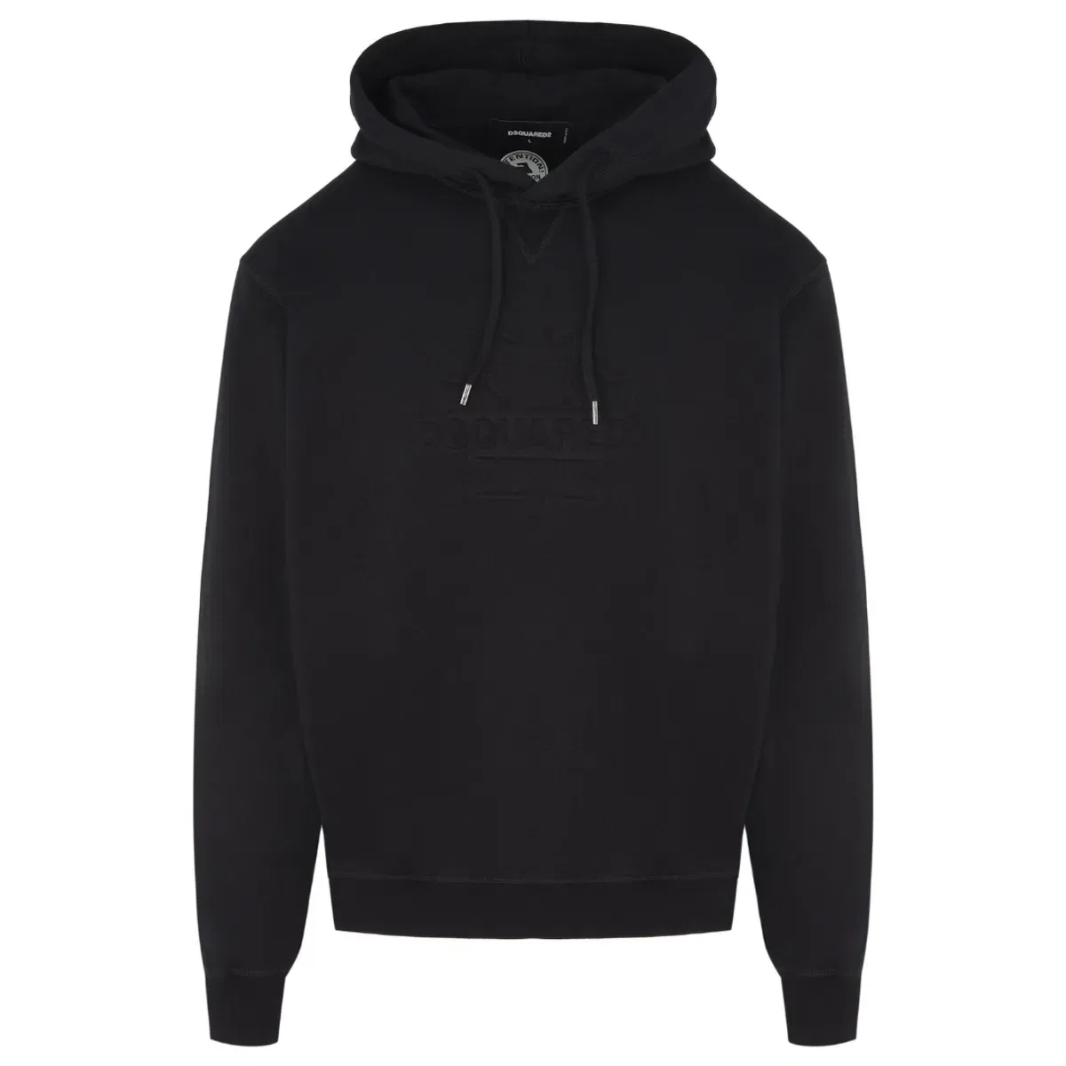 Мужской худи с тисненым логотипом с кленовым листом Dsquared2, Black