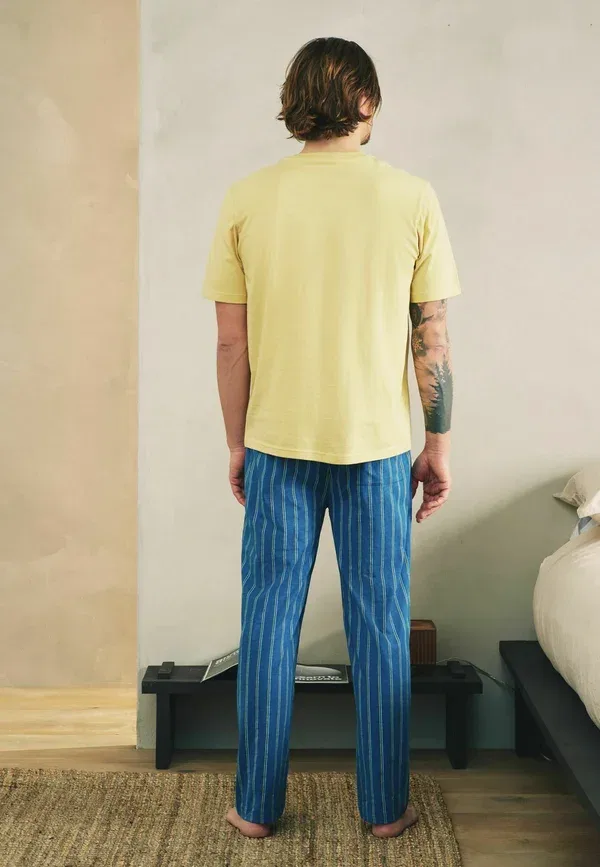 Комплект пижамных шорт и футболки с коротким рукавом полоской Regular fit Next Pink, Yellow, желтый/розовый — фото 2