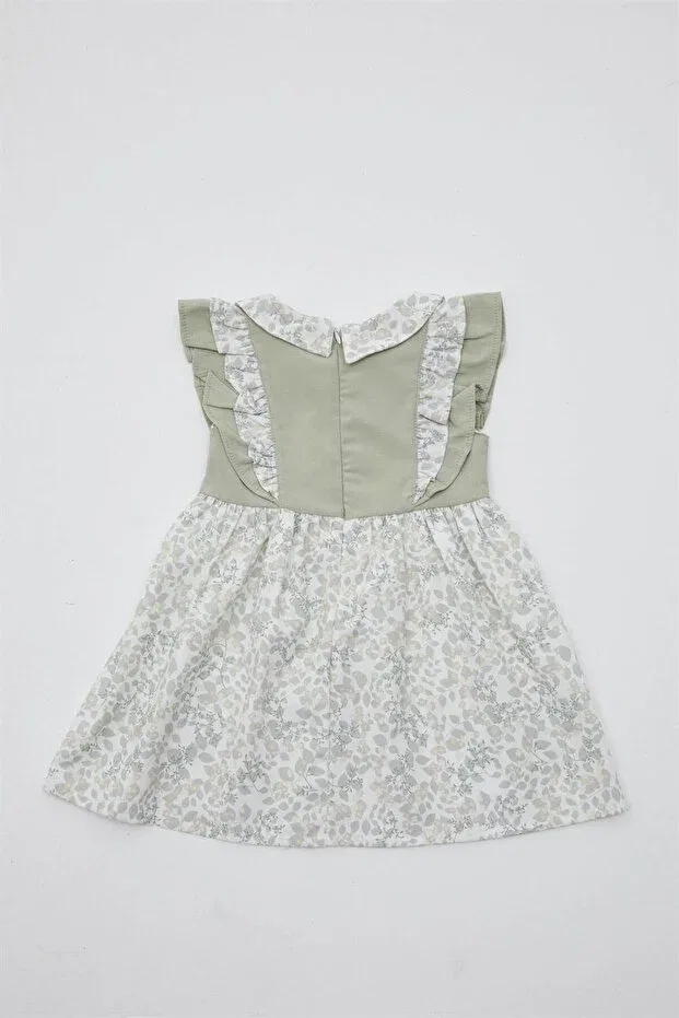 Детское платье для девочек с длинным рукавом Wildflower dress Elefantejr, Khaki — фото 2
