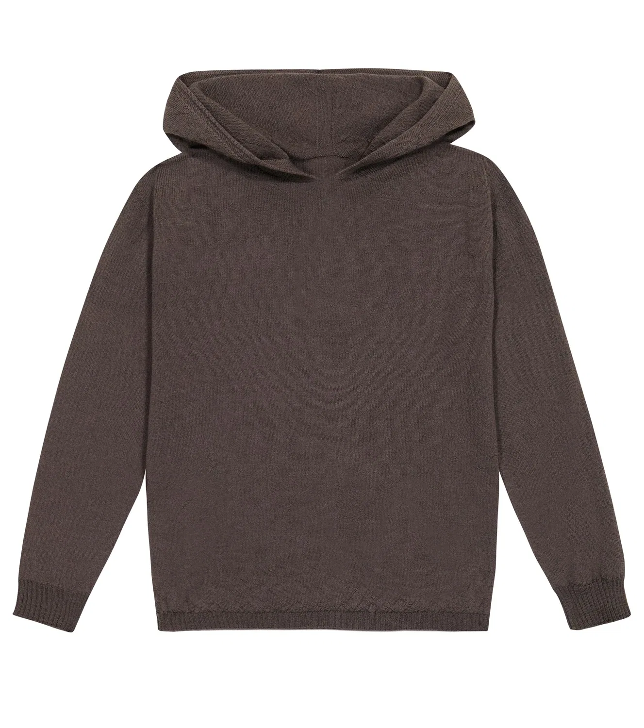 Худи шерстяное Rick Owens Kids, коричневый