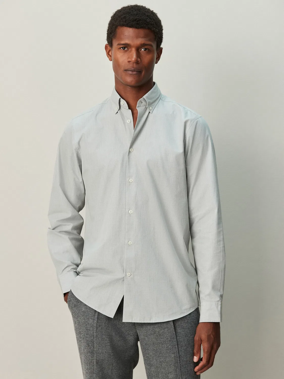 Рубашка формальная Regular Fit, Green Texture Next, Зеленая текстура